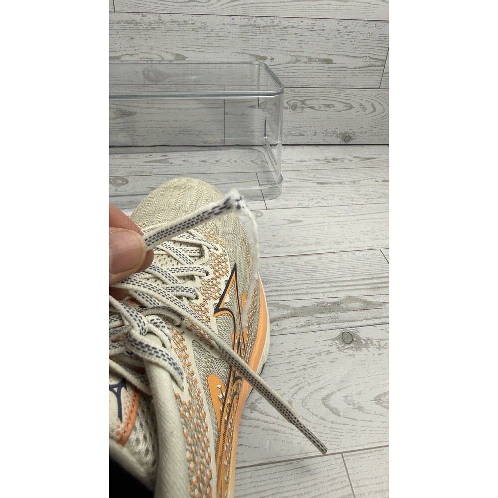 Mizuno Wave Rider 27 Womens Running Shoes Size 9 Peach Gray #116 - Picture 5 of 8